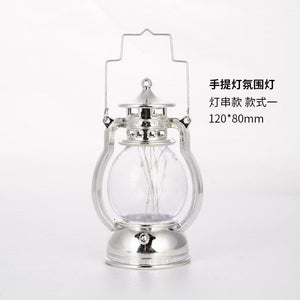 Christmas Handheld Small Horse Lanterns Palace Lamps Kerosene Lamp Decor 2023 Navidad Atmosphere Scene Decoration Xmas Supplies acacuss