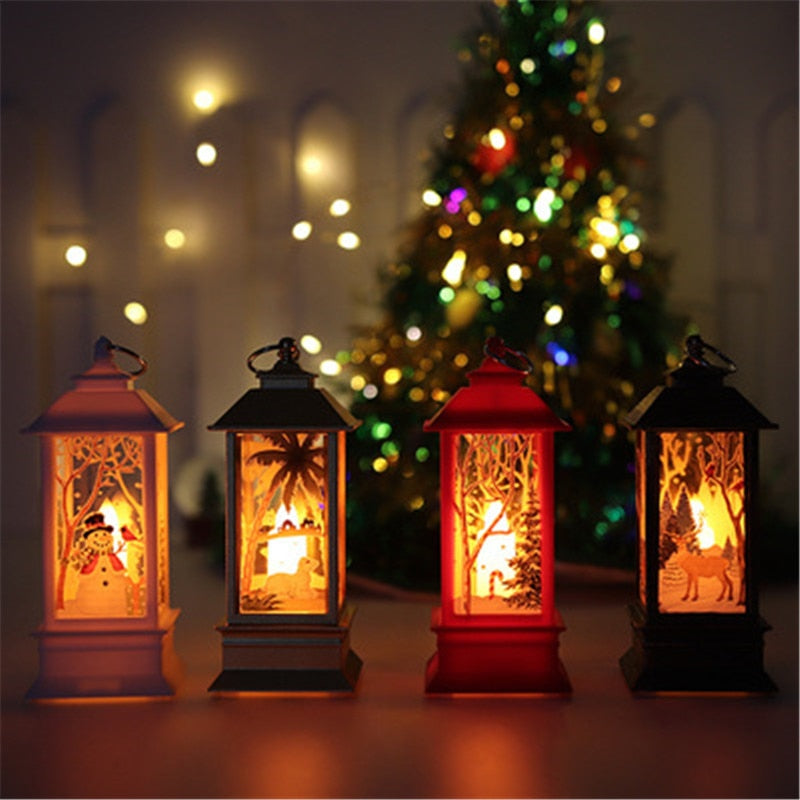 Christmas Lantern Light Merry Christmas Decorations for Home 2021 Navidad Christmas Tree Ornaments Xmas Gifts New Year 2022 acacuss