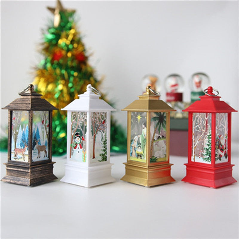 Christmas Lantern Light Merry Christmas Decorations for Home 2021 Navidad Christmas Tree Ornaments Xmas Gifts New Year 2022 acacuss