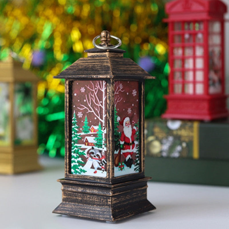 Christmas Lantern Light Merry Christmas Decorations for Home 2021 Navidad Christmas Tree Ornaments Xmas Gifts New Year 2022 acacuss