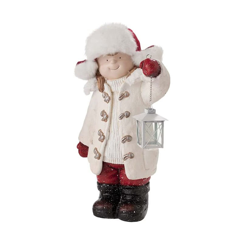 2023 Christmas Lantern Sculpture Garden Figurines Ornament Resin Lantern Props Children's Resin Statue Decoration New Year Gifts acacuss