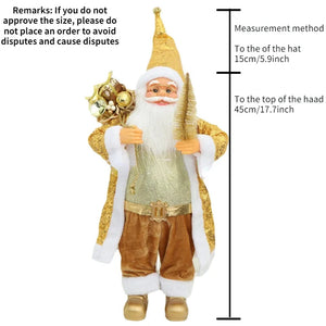 Christmas Large Santa Claus Dolls Ornaments Standing Santa Figurine Doll Christmas Home Decoration Kids Gift navidad home decor acacuss