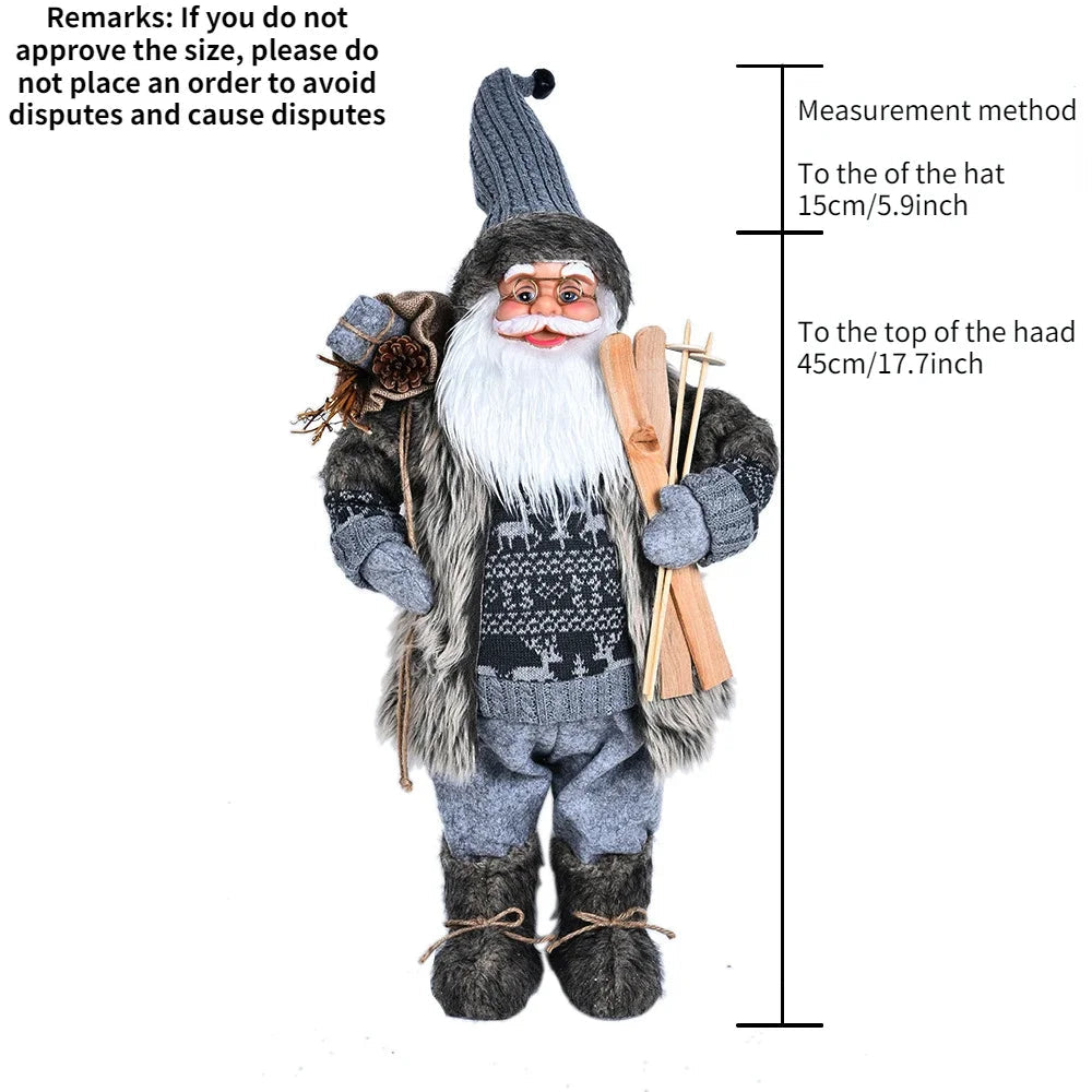 Christmas Large Santa Claus Dolls Ornaments Standing Santa Figurine Doll Christmas Home Decoration Kids Gift navidad home decor acacuss