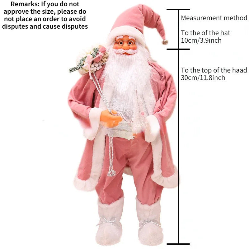 Christmas Large Santa Claus Dolls Ornaments Standing Santa