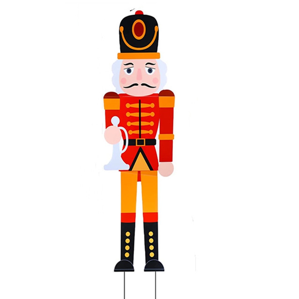 Christmas Outdoor Decoration Yard Signs Nutcracker Soldier Figure Garden Stakes Lawn Sign For Outside Pathway Walkway Decor 2023 acacuss
