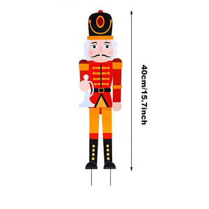 Christmas Outdoor Decoration Yard Signs Nutcracker Soldier Figure Garden Stakes Lawn Sign For Outside Pathway Walkway Decor 2023 acacuss