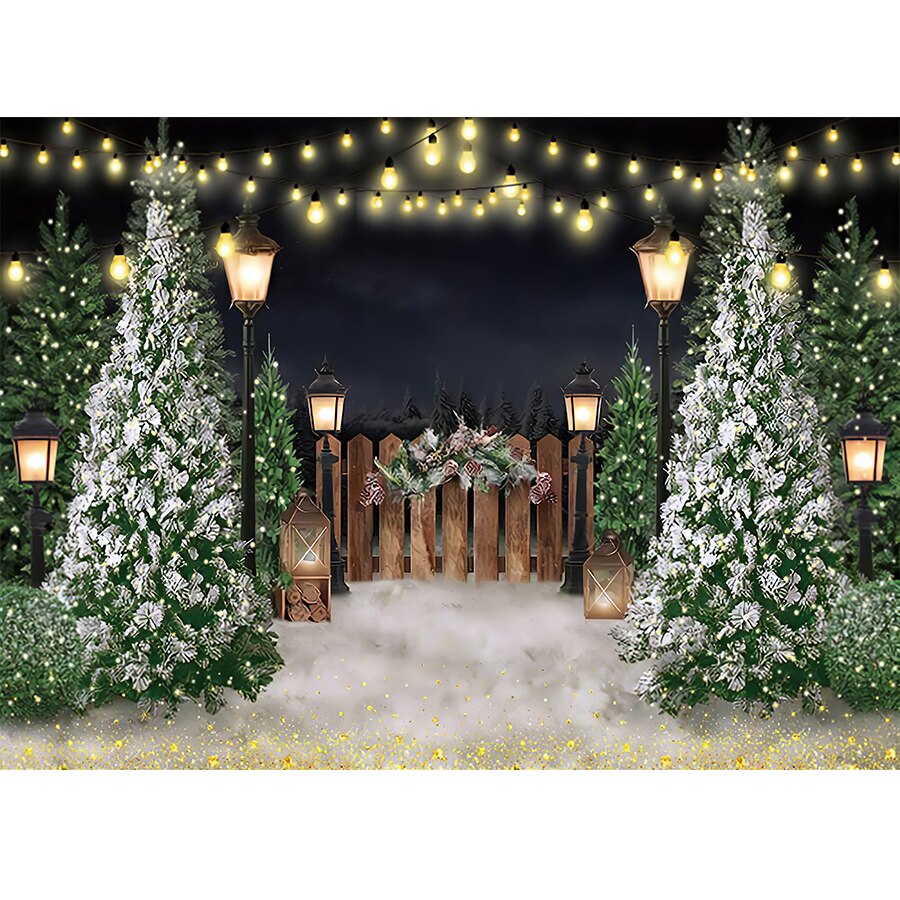 Christmas Photography Backdrop Photocall Window Tree Gift Baby Portrait Party Decor Background Photographic Photo Studio acacuss