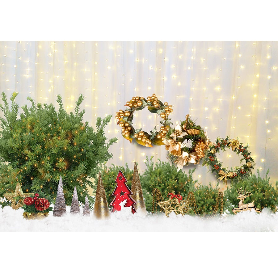 Christmas Photography Backdrop Photocall Window Tree Gift Party Decor Background Portrait Photographic Kids Photo Studio acacuss