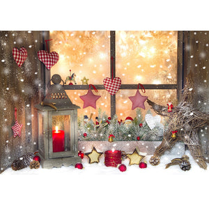 Christmas Photography Backdrop Photocall Window Tree Gift Party Decor Background Portrait Photographic Kids Photo Studio acacuss