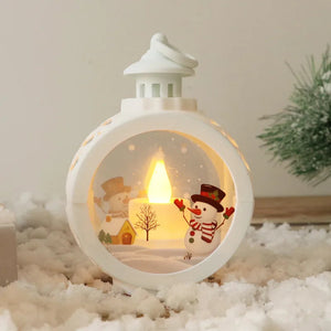 Christmas Portable Lamp Santa Claus Snowman Small Night Light Lantern LED Lights Christmas Supplies Home Decor Desk Accessories acacuss