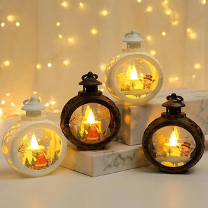 Christmas Portable Lamp Santa Claus Snowman Small Night Light Lantern LED Lights Christmas Supplies Home Decor Desk Accessories acacuss