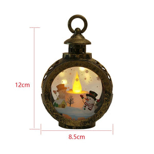 Christmas Portable Lamp Santa Claus Snowman Small Night Light Lantern LED Lights Christmas Supplies Home Decor Desk Accessories acacuss