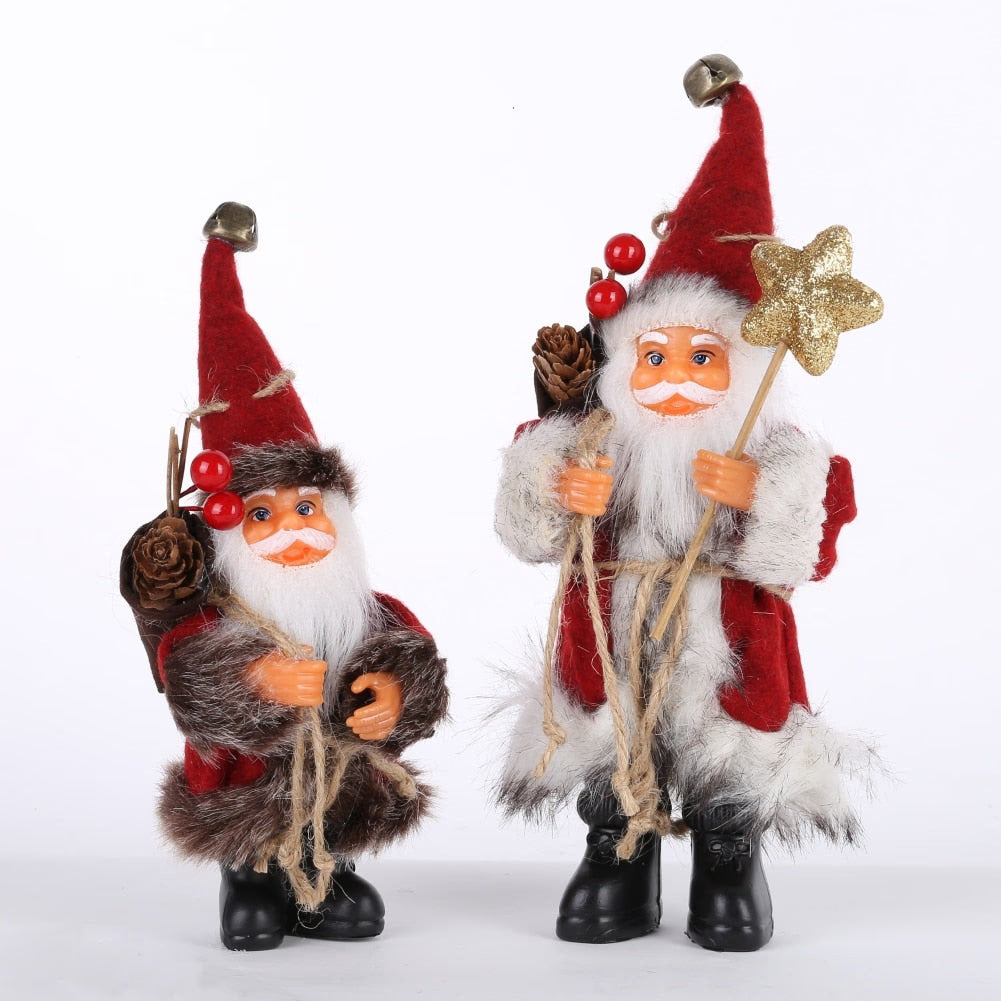 Christmas Santa Claus Doll Decorative Desktop Santa Claus Figure Santa Figurine Ornament Xmas Christmas decor for home acacuss