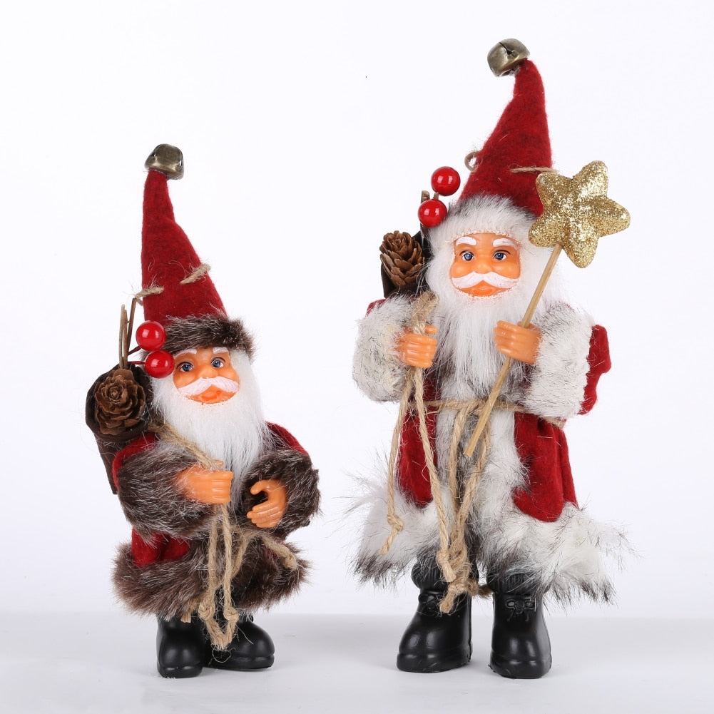 Christmas Santa Claus Doll Decorative Desktop Santa Claus Figure Santa Figurine Ornament Xmas Christmas decor for home acacuss