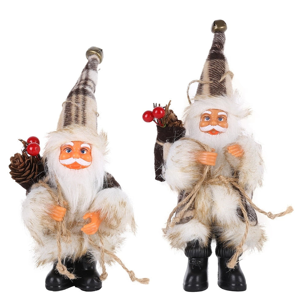 Christmas Santa Claus Doll Decorative Desktop Santa Claus Figure Santa Figurine Ornament Xmas Christmas decor for home acacuss