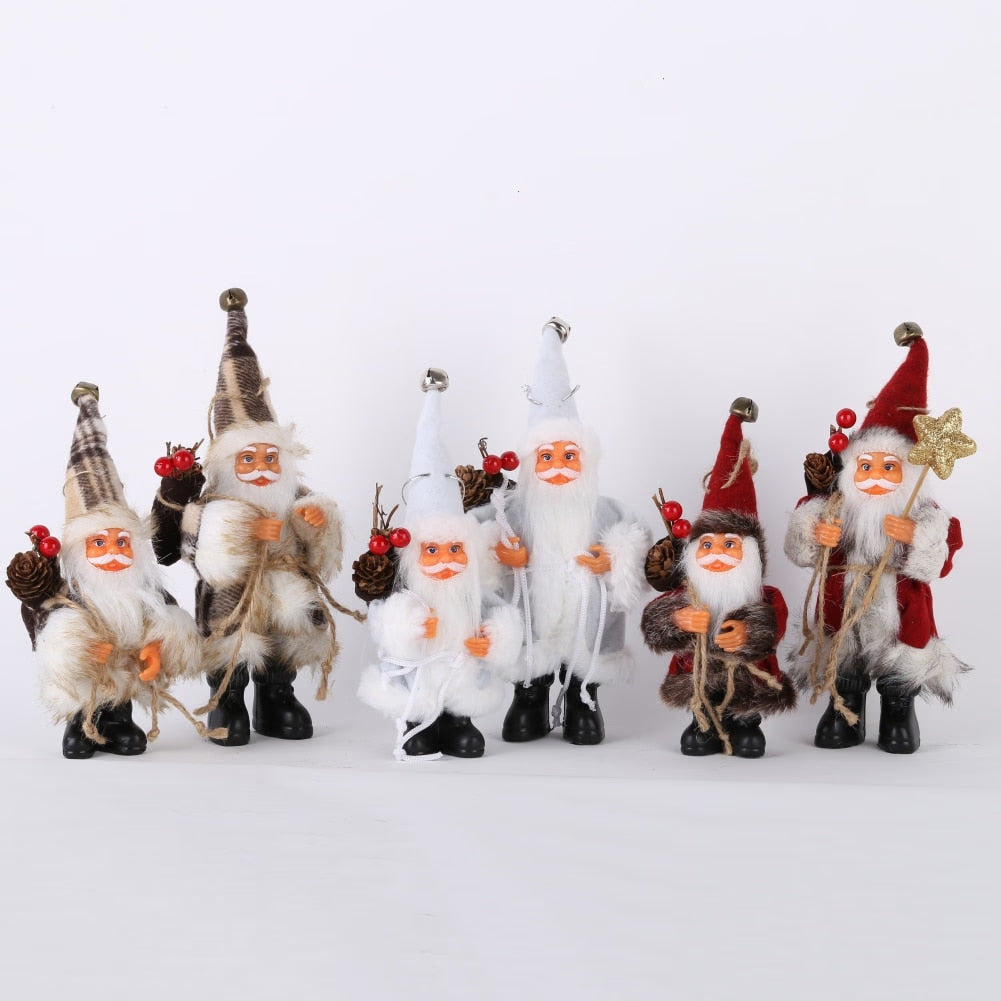Christmas Santa Claus Doll Decorative Desktop Santa Claus Figure Santa Figurine Ornament Xmas Christmas decor for home acacuss