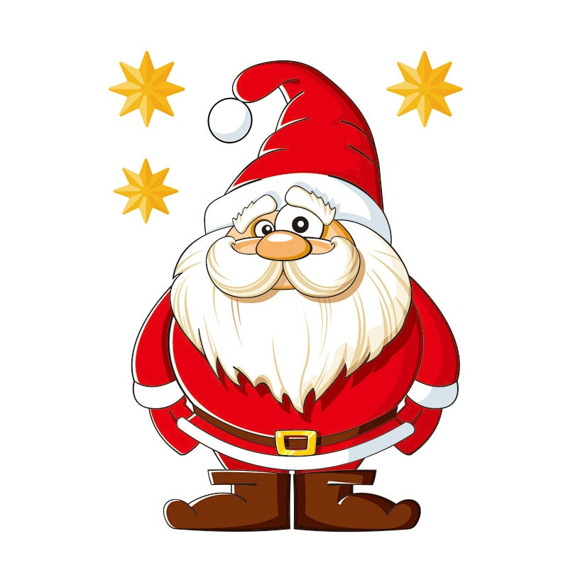 Christmas Santa Claus Window Stickers Wall Ornaments Christmas Pendant Merry Christmas For Home Decor New Year Stickers 2023 acacuss