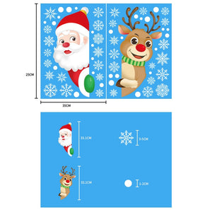 Christmas Santa Claus Window Stickers Wall Ornaments Christmas Pendant Merry Christmas For Home Decor New Year Stickers 2023 acacuss
