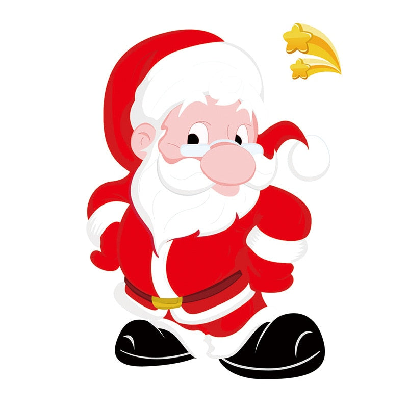 Christmas Santa Claus Window Stickers Wall Ornaments Christmas Pendant Merry Christmas For Home Decor New Year Stickers 2023 acacuss