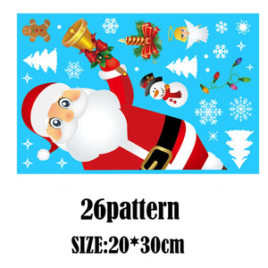 Christmas Santa Claus Window Stickers Wall Ornaments Christmas Pendant Merry Christmas For Home Decor New Year Stickers 2023 acacuss
