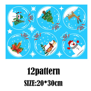 Christmas Santa Claus Window Stickers Wall Ornaments Christmas Pendant Merry Christmas For Home Decor New Year Stickers 2023 acacuss
