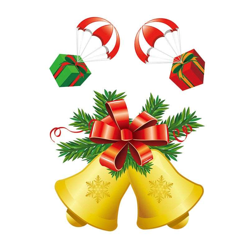 Christmas Santa Claus Window Stickers Wall Ornaments Christmas Pendant Merry Christmas For Home Decor New Year Stickers 2023 acacuss
