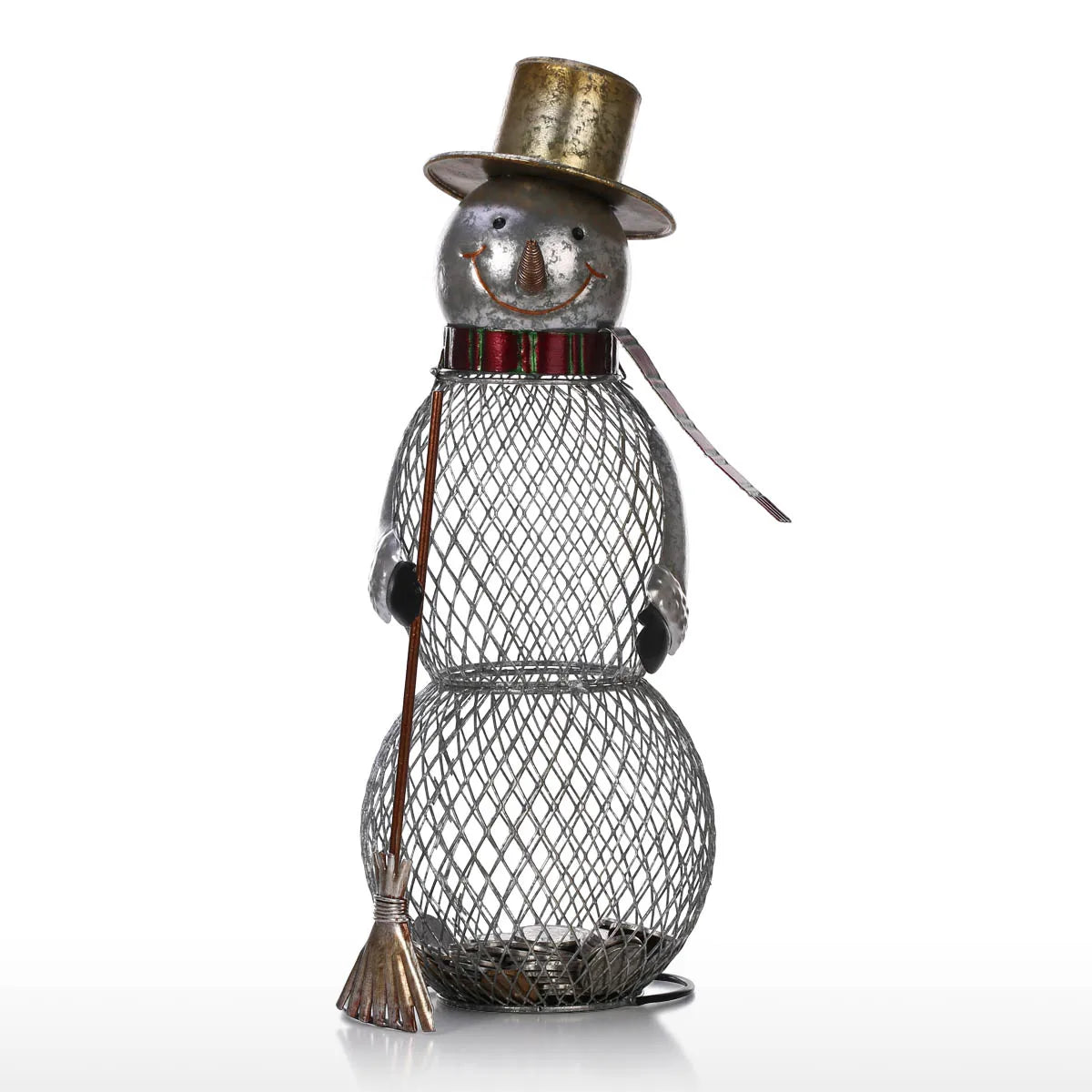 Christmas Snowman Cork Container Metal Handcrafts Home Decoration  Practical Crafts Christmas Gift Kitchen Cork Storage Decor acacuss