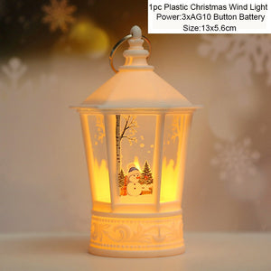 Christmas Snowman Santa Hot Air Balloon Microlandscape Ornament with LED Light Christmas Decor for Home New Year 2024 Navidad acacuss