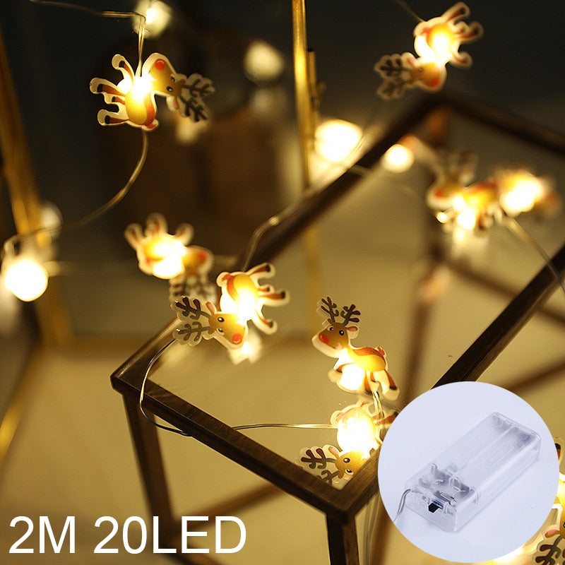 Christmas Snowman Santa Hot Air Balloon Microlandscape Ornament with LED Light Christmas Decor for Home New Year 2024 Navidad acacuss