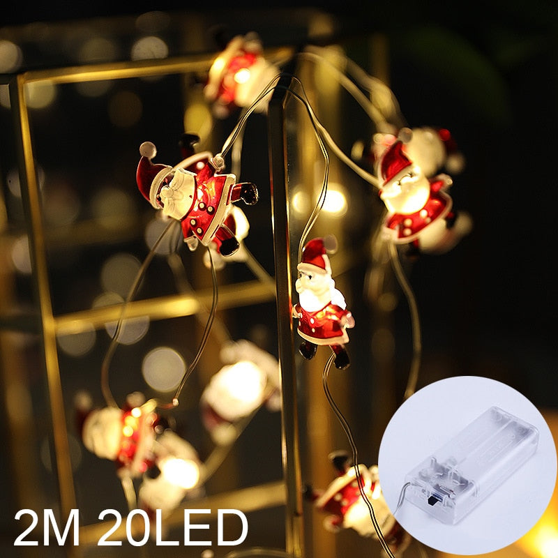 Christmas Snowman Santa Hot Air Balloon Microlandscape Ornament with LED Light Christmas Decor for Home New Year 2024 Navidad acacuss