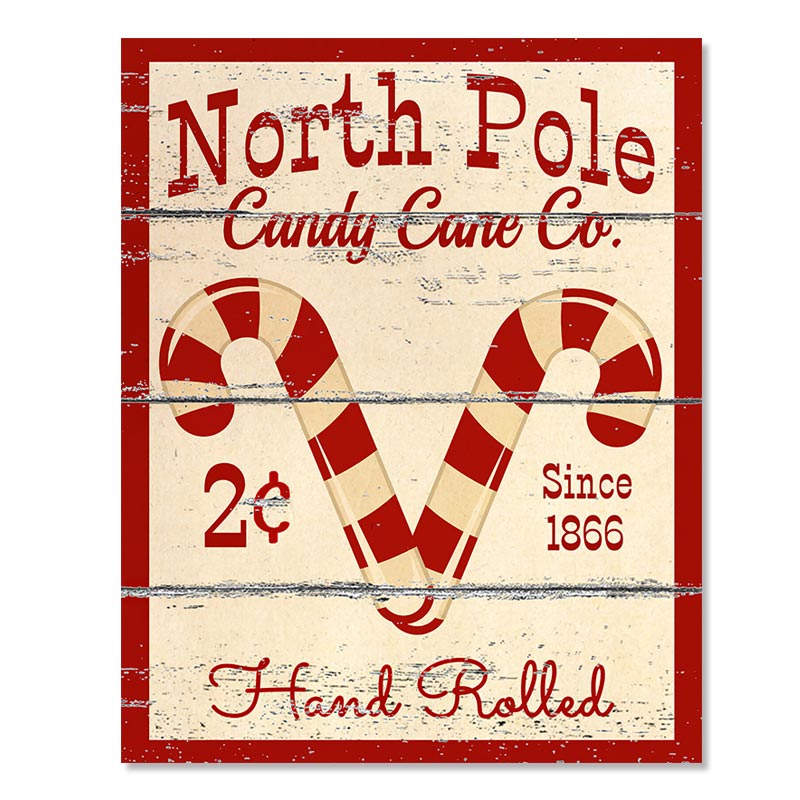 Christmas Wall Art Print Hot Chocolate Candyland Express Gingerbread Bakery Sign Poster Vintage Canvas Painting Kitchen Decor acacuss