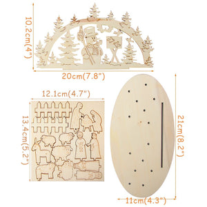Christmas Wooden DIY Wood Desktop Ornaments Christmas Decoration for Home natal krest navidad 2021 Wood Craft for Xmas new Year acacuss