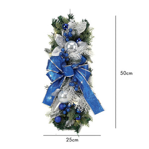 Christmas Wreath Christmas Front Door Window Stairs Wreaths 16 inches Stairway Swag Trim Christmas Holiday Decoration acacuss