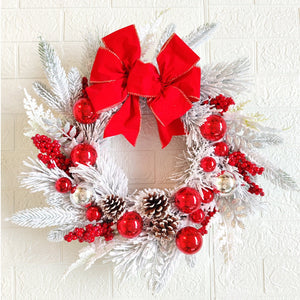 Christmas Wreath Outdoor Xmas Decorations Signs Home Wreath Garden Office Porch Front Door Hanging Garland 2023 New Year Decor acacuss