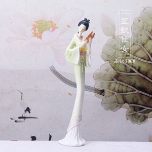 Classical Chinese Ladies Resin Creative Decoration Bedroom Study Living Room Home Crafts Home Decoration acacuss