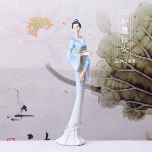 Classical Chinese Ladies Resin Creative Decoration Bedroom Study Living Room Home Crafts Home Decoration acacuss