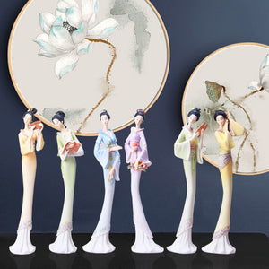 Classical Chinese Ladies Resin Creative Decoration Bedroom Study Living Room Home Crafts Home Decoration acacuss