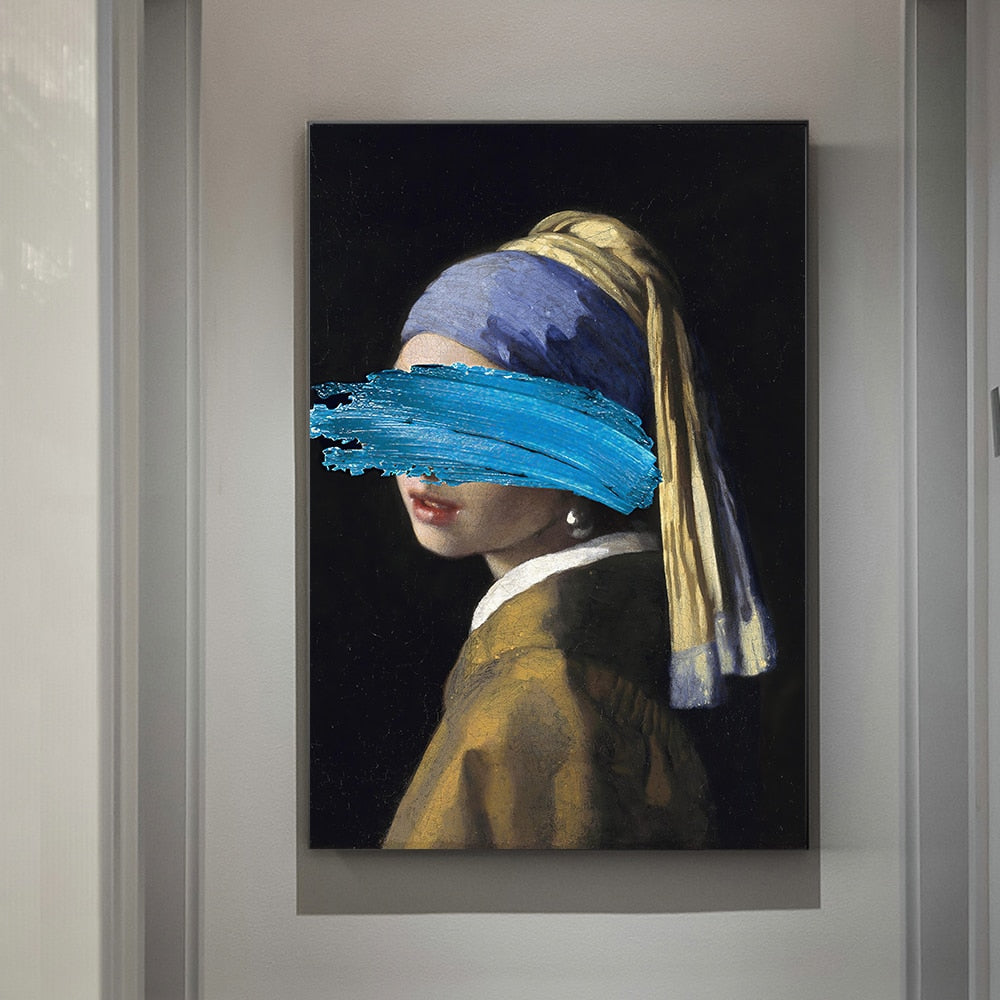 古典的なヨーロッパの油女性キャンバス楽しい唇ペン絵画壁抽象