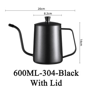 Coffee Hand Brewing Pot 250/350/600ML Stainless Steel Long Gooseneck Coffee Pot Kettle For Induction Stove Tops Kitchen Tools acacuss