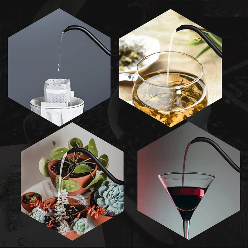 Coffee Hand Brewing Pot 250/350/600ML Stainless Steel Long Gooseneck Coffee Pot Kettle For Induction Stove Tops Kitchen Tools acacuss