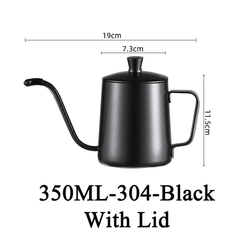 Coffee Hand Brewing Pot 250/350/600ML Stainless Steel Long Gooseneck Coffee Pot Kettle For Induction Stove Tops Kitchen Tools acacuss