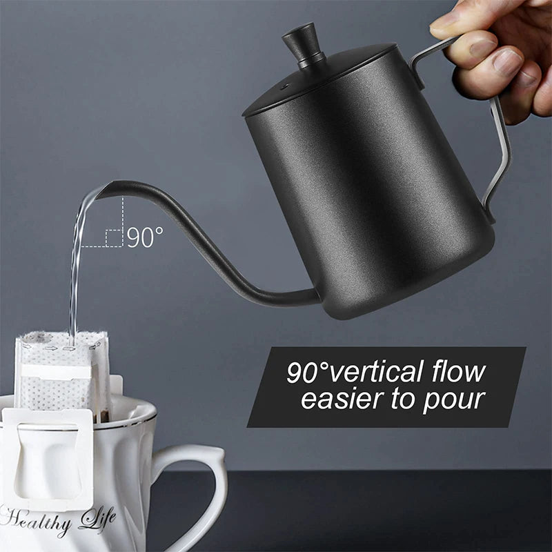 Coffee Hand Brewing Pot 250/350/600ML Stainless Steel Long Gooseneck Coffee Pot Kettle For Induction Stove Tops Kitchen Tools acacuss