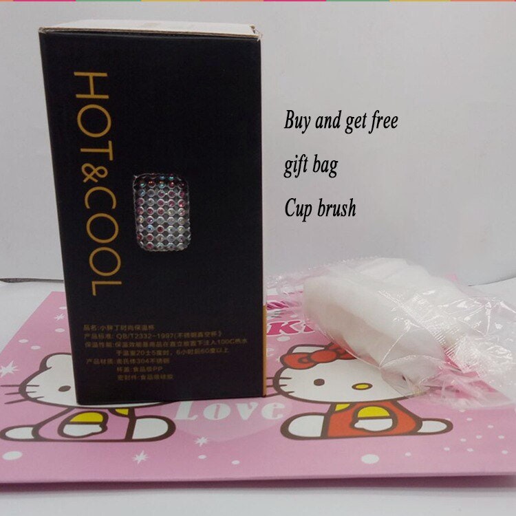 Coffee Tumbler Novelty Mug Stainless steel diamond-encrusted Vacuum flask acacuss