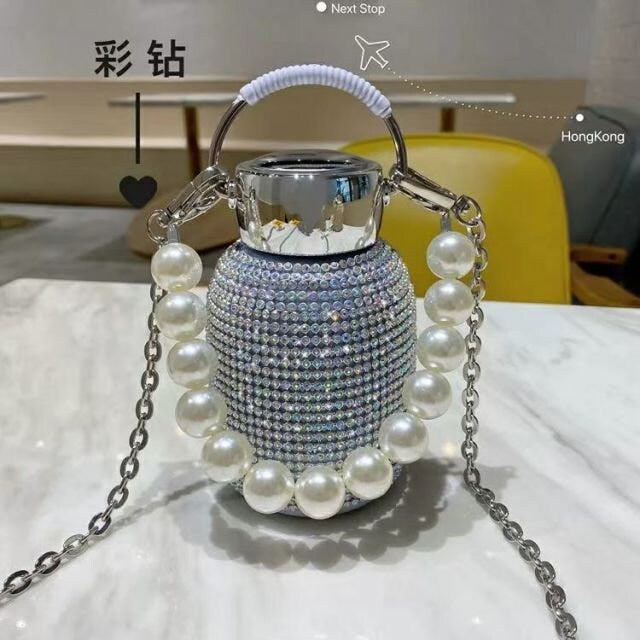 Coffee Tumbler Novelty Mug Stainless steel diamond-encrusted Vacuum flask acacuss