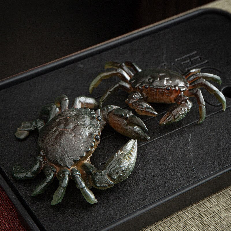 Color Change Crab Tea Pet OrnamentsCreative Personality Can Raise Tea Play TeaCeremony Boutique Tea Set Accessories acacuss