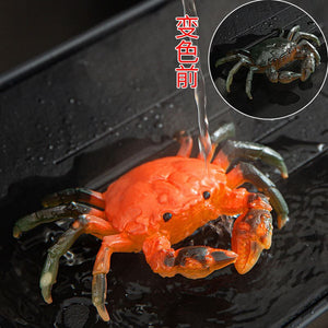 Color Change Crab Tea Pet OrnamentsCreative Personality Can Raise Tea Play TeaCeremony Boutique Tea Set Accessories acacuss