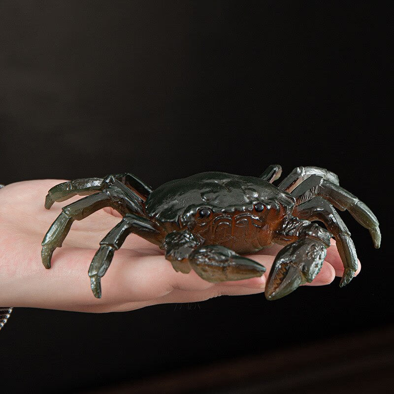 Color Change Crab Tea Pet OrnamentsCreative Personality Can Raise Tea Play TeaCeremony Boutique Tea Set Accessories acacuss
