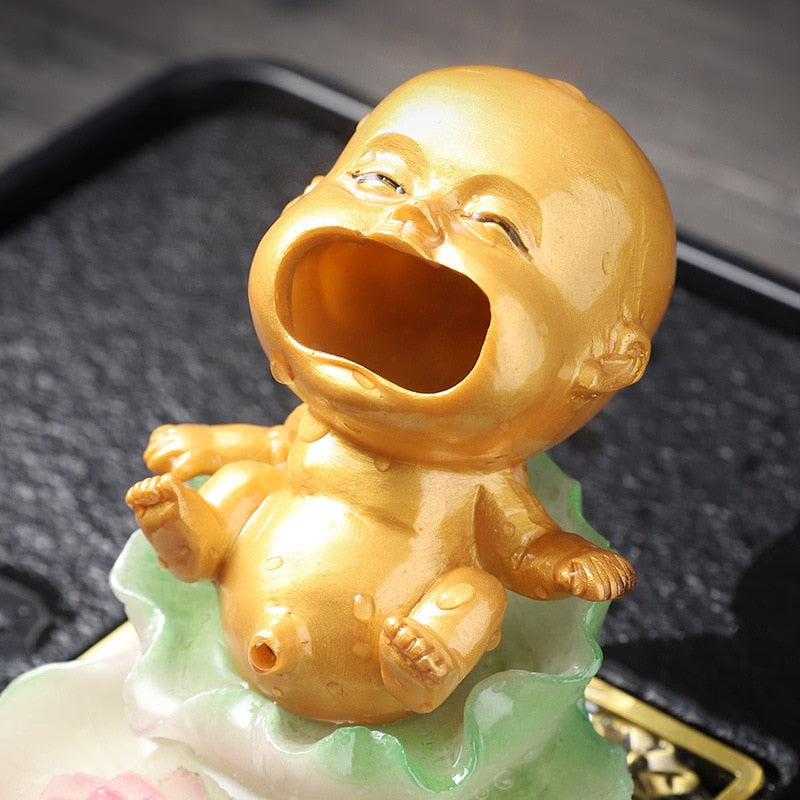 Color Changing Creative Tea Pet Supportable Kung Fu Tea Utensils Boutique Pee BoyFun Water Spray Tea Table PersonalityDecoration acacuss
