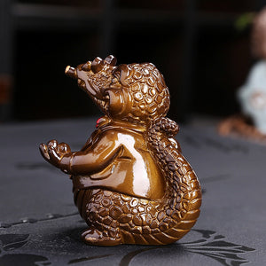 Color Changing Tea Pet Creative Crocodile Resin Decorations Tea Utensils Watering Color Changing Tea Accessories acacuss
