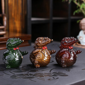 Color Changing Tea Pet Creative Crocodile Resin Decorations Tea Utensils Watering Color Changing Tea Accessories acacuss